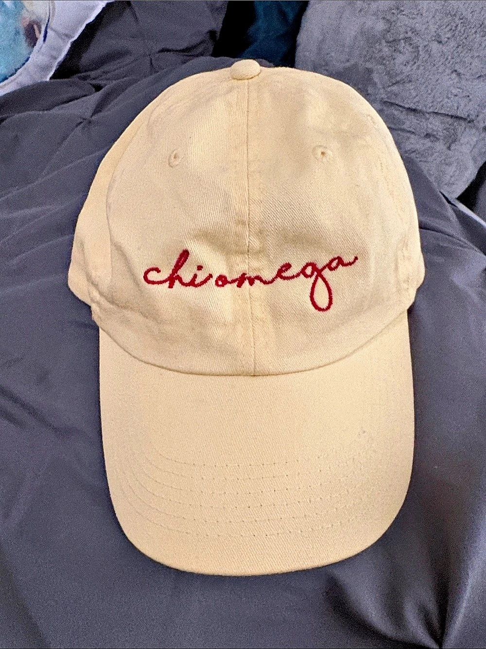 Chi Omega Embroidered Logo Baseball Cap